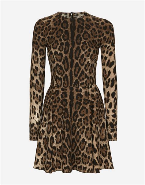 dolce gabbana cady dog dress|Short leopard.